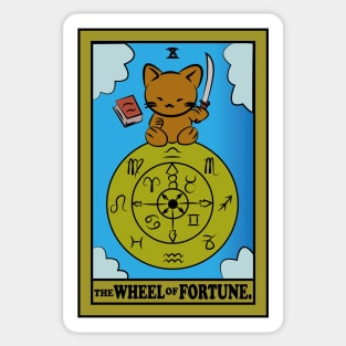 TAROT CARDS | THE WHEEL OF FORTUNE. | CAT Sticker